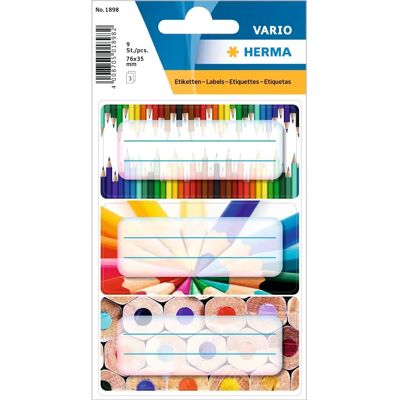 Herma Herma 'Crayons' Kirjanmerkit - 76x35mm, Pakkaus 12 Herma Herma 'Crayons' Kirjanmerkit - 76x35mm, Pakkaus 12