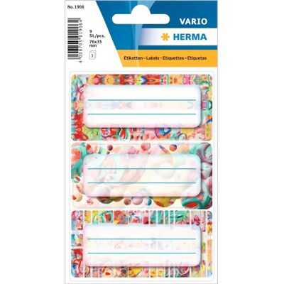 Herma Vario 'Malerei' Buchetiketten - 12 Stück 76x35mm Herma Vario 'Malerei' Buchetiketten - 12 Stück 76x35mm