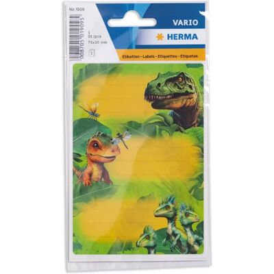 Herma 1909 - Dinosauro - Multicolore - 76x35 mm - Adesivo Herma 1909 - Dinosauro - Multicolore - 76x35 mm - Adesivo
