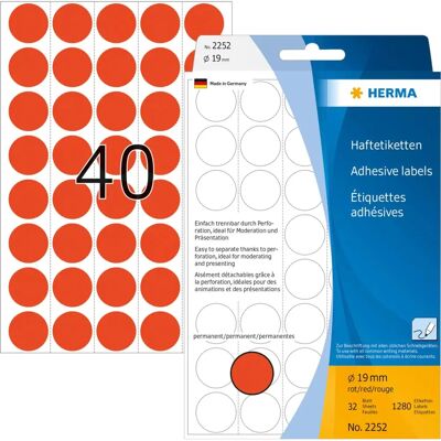 Etichette Rotonde Autoadesive Herma - Etichette Etichette Rotonde Autoadesive Herma - Etichette