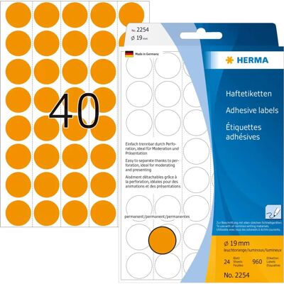 Herma 2254 Itseliimautuva Tarra Pyöreä - Merkintäaineet Herma 2254 Itseliimautuva Tarra Pyöreä - Merkintäaineet