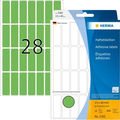 Étiquettes auto-adhésives multifonctions vertes Herma Étiquettes auto-adhésives multifonctions vertes Herma