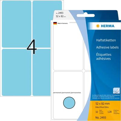 Herma Modèle 2493 Étiquettes Auto-adhésives Polyvalentes Bleues - Étiquettes Auto-adhésives Herma Modèle 2493 Étiquettes Auto-adhésives Polyvalentes Bleues - Étiquettes Auto-adhésives