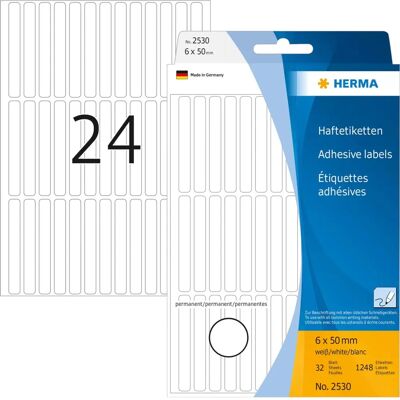 Etichette autoadesive Herma 2530 - Bianco - 1248 pezzi Etichette autoadesive Herma 2530 - Bianco - 1248 pezzi
