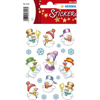 Autocollants Décoratifs de Bonhommes de Neige Herma - 27 pièces Multicolore - Publicité Autocollants Décoratifs de Bonhommes de Neige Herma - 27 pièces Multicolore - Publicité