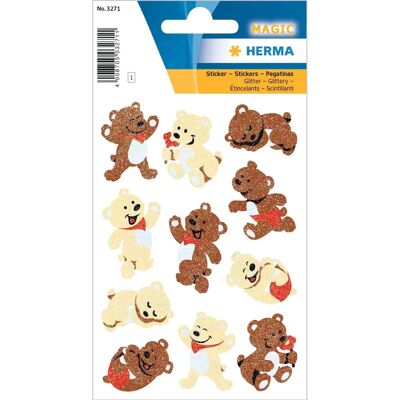 Herma Bears Magic Aufkleber - Selbstklebende Bären Dekoration Herma Bears Magic Aufkleber - Selbstklebende Bären Dekoration