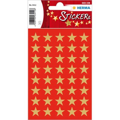 Herma 3412 Gulletter Selvklebende Klistremerker - Dekorative Stjerner Herma 3412 Gulletter Selvklebende Klistremerker - Dekorative Stjerner