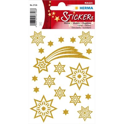 Herma 3726 Autocollants Décoratifs - Étoiles et Comètes - 19 pcs - Publicité Herma 3726 Autocollants Décoratifs - Étoiles et Comètes - 19 pcs - Publicité