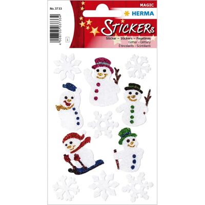 Herma 3733 Autocollants Multicolores de Hommes de Neige - Décoration Festive - Publicité Herma 3733 Autocollants Multicolores de Hommes de Neige - Décoration Festive - Publicité