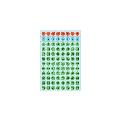 Herma 4129 Nummererte Etiketter 8mm Farger - Label Herma 4129 Nummererte Etiketter 8mm Farger - Label