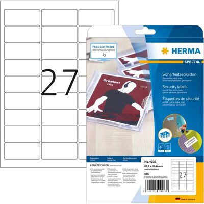 Herma 4233 Security Labels - Security Labels Herma 4233 Security Labels - Security Labels