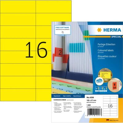 Etichette Gialle Herma 105x37mm - Etichette Etichette Gialle Herma 105x37mm - Etichette