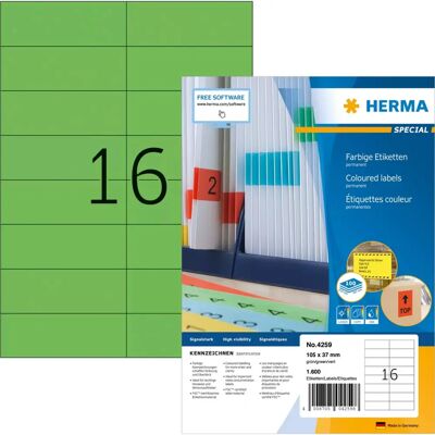 Étiquettes Vertes Autoadhésives Permanentes Herma - Publicité Étiquettes Vertes Autoadhésives Permanentes Herma - Publicité