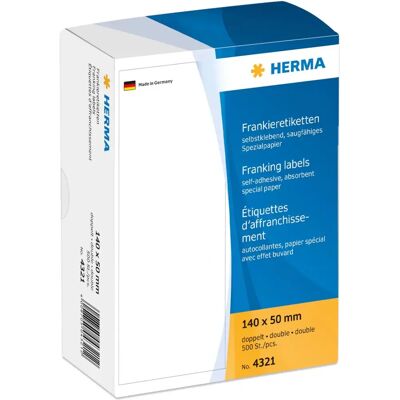 Herma 4321 self-adhesive label - Double-sided, 140x50mm - PEFC Herma 4321 self-adhesive label - Double-sided, 140x50mm - PEFC