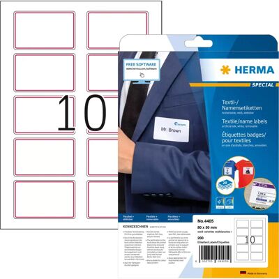 Étiquettes Auto-adhésives Blanches et Rouges Herma - Type de Produit Étiquettes Auto-adhésives Blanches et Rouges Herma - Type de Produit