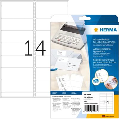 Herma 4433 Bílá Adresové Štítky - Adresové Štítky Herma 4433 Bílá Adresové Štítky - Adresové Štítky