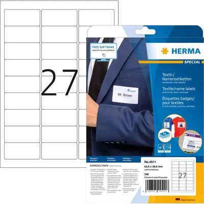 Herma 4511 självhäftande etiketter - 540 st Herma 4511 självhäftande etiketter - 540 st