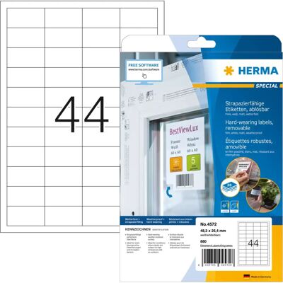 Herma 4572 Wetterfeste, ablösbare Etiketten - Etiketten Herma 4572 Wetterfeste, ablösbare Etiketten - Etiketten