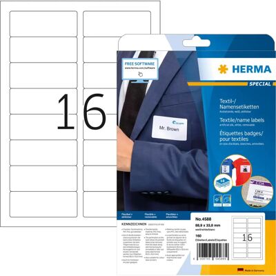 Herma 4588 Weiße Selbstklebende Etiketten - Rechteckig, Abnehmbar Herma 4588 Weiße Selbstklebende Etiketten - Rechteckig, Abnehmbar