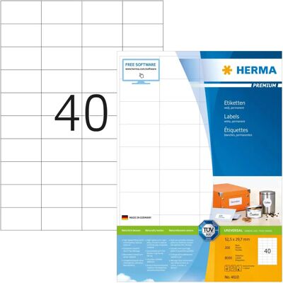 Herma Modell 4610 Weiße Selbstklebende Etiketten - Etiketten Herma Modell 4610 Weiße Selbstklebende Etiketten - Etiketten