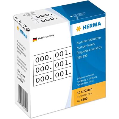 HERMA 4800 svarte nummeretiketter - Etikettype HERMA 4800 svarte nummeretiketter - Etikettype