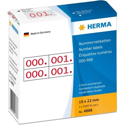 Herma 4886 Öntapadós címkék - Piros, 2000 db Herma 4886 Öntapadós címkék - Piros, 2000 db