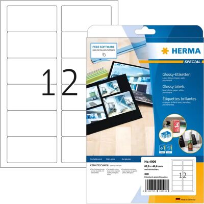 Herma 4906 Fehér Önklebesztető Lézer Címkék - Nyomtató Címkék Herma 4906 Fehér Önklebesztető Lézer Címkék - Nyomtató Címkék