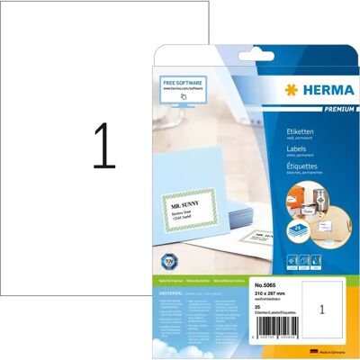 Herma 5065 Weiße Universal-Etiketten - Druckeretiketten Herma 5065 Weiße Universal-Etiketten - Druckeretiketten