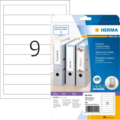 Herma 5122 Étiquette d'Imprimante Blanche Non-Adhésive - Étiquette d'Imprimante - Publicité Herma 5122 Étiquette d'Imprimante Blanche Non-Adhésive - Étiquette d'Imprimante - Publicité