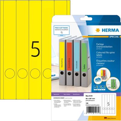 Herma Gelbe Selbstklebende Druckeretiketten - Etikett Herma Gelbe Selbstklebende Druckeretiketten - Etikett