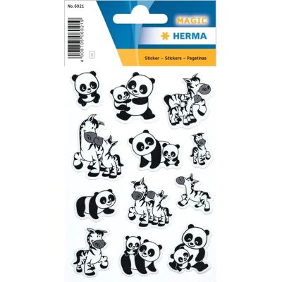 HERMA - Panda Sticker - Zebrafamilien - Foam - Sticker sheet HERMA - Panda Sticker - Zebrafamilien - Foam - Sticker sheet