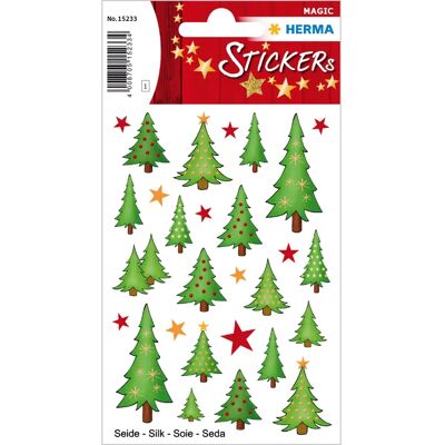 Autocollants de Sapins de Noël en Feutre Multicolore Herma - 28 pièces - Publicité Autocollants de Sapins de Noël en Feutre Multicolore Herma - 28 pièces - Publicité