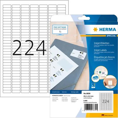 Herma 8830 Weiße Etiketten - Selbstklebende Inkjetlabels Herma 8830 Weiße Etiketten - Selbstklebende Inkjetlabels
