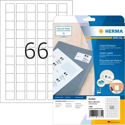 Herma 8831 Weiße Inkjet-Etiketten - Druckerlabel Herma 8831 Weiße Inkjet-Etiketten - Druckerlabel