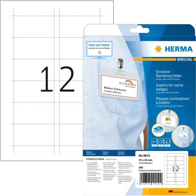 Herma 9010 Hvit ikke-klebende skriveretikett Herma 9010 Hvit ikke-klebende skriveretikett