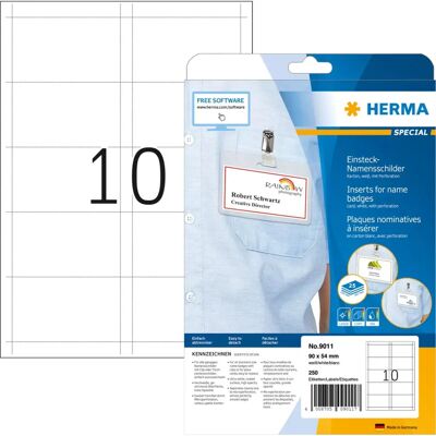 Herma 9011 Etichette per stampante - Senza colla, fogli A4 Herma 9011 Etichette per stampante - Senza colla, fogli A4