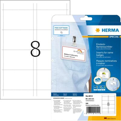 Herma 9012 Nicht klebende Weiße Druckeretikett Herma 9012 Nicht klebende Weiße Druckeretikett
