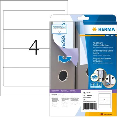 Herma 10160 Druckeretikett - Abziehbar, A4, Weiß Herma 10160 Druckeretikett - Abziehbar, A4, Weiß