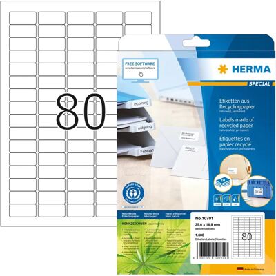 Herma Címkék 35,6x16mm 20 Lap Fehér - Címkék Herma Címkék 35,6x16mm 20 Lap Fehér - Címkék