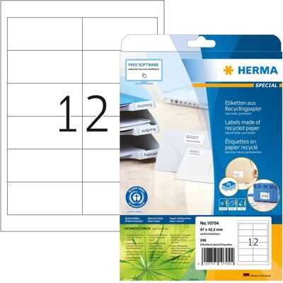 Herma 10704 Printer Labels - Universal Esskett 97x42.3mm Herma 10704 Printer Labels - Universal Esskett 97x42.3mm