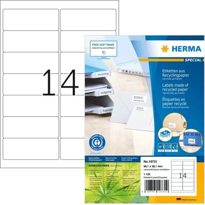 Herma 10731 Weiße Selbstklebende Druckeretikett - Etikett Herma 10731 Weiße Selbstklebende Druckeretikett - Etikett