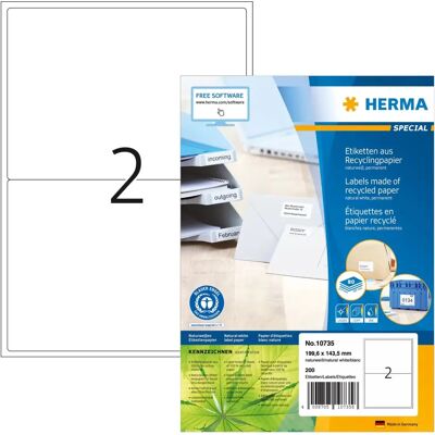 Herma 10735 Hvitt Selvklebende Printeretikett - Etiketter Herma 10735 Hvitt Selvklebende Printeretikett - Etiketter