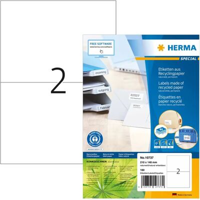 Herma 10737 Valkoinen Itsekiinnittyvä Tulostintarra - Tarras Herma 10737 Valkoinen Itsekiinnittyvä Tulostintarra - Tarras