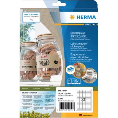 Herma Braune Rechteckige Selbstklebende Etiketten - Selbstklebende Etiketten Herma Braune Rechteckige Selbstklebende Etiketten - Selbstklebende Etiketten