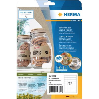 Herma Modell 10752 Öntapadós Barna Címkék - Címkék Herma Modell 10752 Öntapadós Barna Címkék - Címkék
