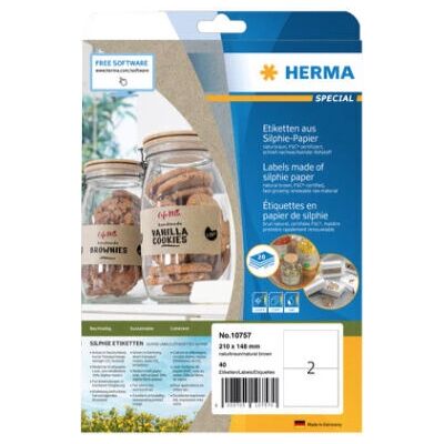 Herma 10757 Selbstklebende Etikett Rechteck Braun - Selbstklebendes Etikett Herma 10757 Selbstklebende Etikett Rechteck Braun - Selbstklebendes Etikett