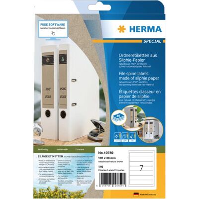 HERMA 10759 Öntapadós barna mappacímkék - Öntapadós címkék HERMA 10759 Öntapadós barna mappacímkék - Öntapadós címkék