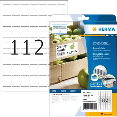 Herma Modèle 10916 - Étiquettes Auto-adhésives Résistantes - 2800 unités Herma Modèle 10916 - Étiquettes Auto-adhésives Résistantes - 2800 unités