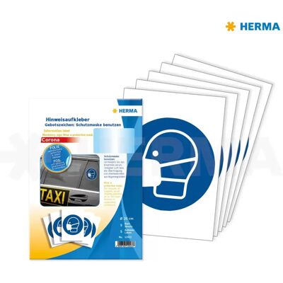 Herma 12923 Itseliimallinen Tarra - Turvamaskeeri - Pyöreä 20cm Herma 12923 Itseliimallinen Tarra - Turvamaskeeri - Pyöreä 20cm