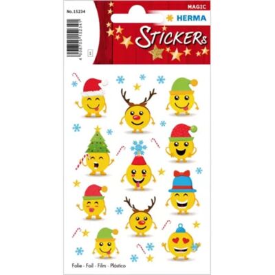 HERMA Świąteczne emoji dekoracyjna naklejka Foliowa Trwała - Naklejki HERMA Świąteczne emoji dekoracyjna naklejka Foliowa Trwała - Naklejki